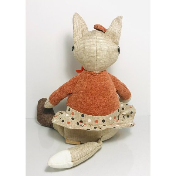 Loving Kindness Fox Weighted Stuffed Animal Plush Door Stop Shelf Sitter Decor - Picture 3 of 7